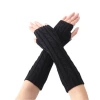 Winter Gloves Warm Knit Wool Fingerless Gloves Half Finger Cuff Gloves Long Mittens