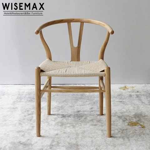 WISEMAX FURNITURE Ash wood Hans Wagner/ Danish /Professional factory Solid Wood Dining Chairs Wishbone Chair