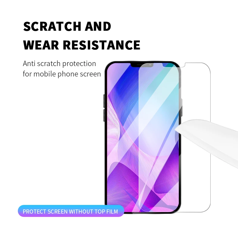 Without 9H Retail Packaging Mobile Phone Nano Tempered Glass Screen Protector Sheets Film for iPhone 12 Mini Pro Max