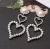Import Women Jewelry Love Heart imitation pearl rhinestone long bridal fashion earrings from China