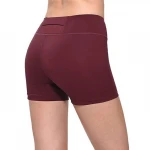 Women's compression volleyball shorts with high waist outside pocket yoga shorts sports shorts