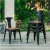 Import Wooden 4 people restaurant dining set, cheap industrial cafe chairs and tables from China