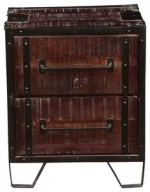 Wooden industrial nightstand & bedside tables shelf european