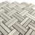 Import Wooden Like Marble Mosaic Tile- Knot Basketweave With Dark Accent Squares-Polished from China