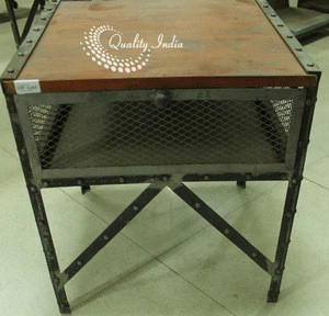 Wooden Top With One Drawer And Metallic Base school Writing Study Table