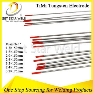 WT-20 2% Thoriated RED 1.6mm 2.4mm 3.2mm 1/16&#39;&#39; 3/32&#39;&#39; 1/&#39;8&#39;&#39; TIG tungsten electrode