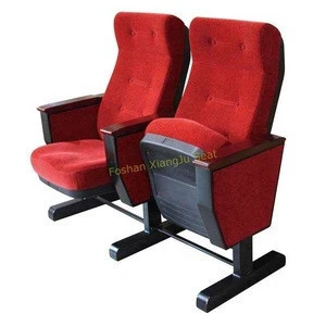 XJ-128B US UK Standard Fireproof Fabric School Auditorium Seating Chair with Roller Caster