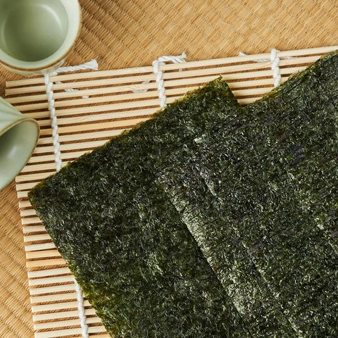 Yaki Sushi Nori Green Qulity Grade D Roasted Seaweed 50 sheets Full Size