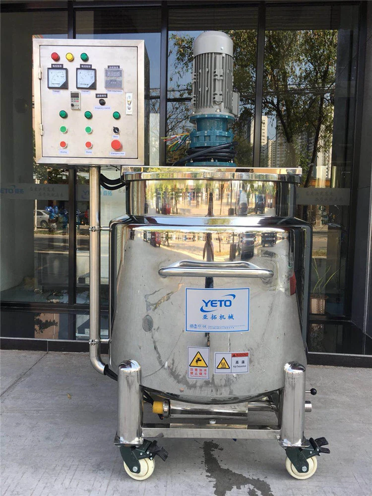 YETO 300L electric heating Mixing reactor tank with agitator for making shampoo bar handmade soap