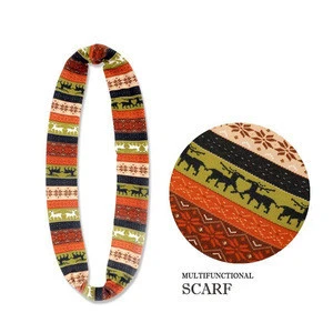 Yiwu magic fashion infinity knit flannel round circular neck scarf wholesale