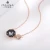 Import YN10012 Italina 18K Gold Plated Women Design Crystal Fashion Girls Quality Alloy Bling Pendant  Wholesale Necklace Jewelry Set from China