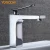 Import YOROOW Bath sanitary ware Square Hotel Bathroom Sink Mixer Tap Faucet Water Saving Hot and Cold Water Brass Wash Basin Faucet from China