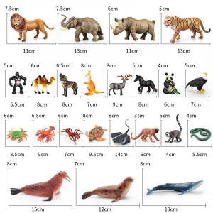 Zoo Animals Wild Toy Models Kids Small Realistic Pvc Figure Mini Elephant Animal Toys