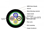 ZX-OFC Composite Optical Power Fiber Optic Cable 8 Core OPLC Multi Mode Optical Power Cable Wooden Drum < 10 PVC Material Black