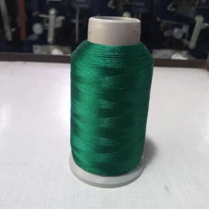 polyester embroidery filament yarn dying green in spun for fast embroidery machine