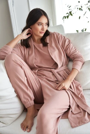 Ladies soft bamboo fibre nightgown sleepwear high quality hot wholesale knit robe warm nightgown