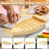 Japanese Cuisine Sushi Boats Sushi Tools Wood Handmade Simple Ship Sashimi Assorted Cold Dishes Tableware Bar