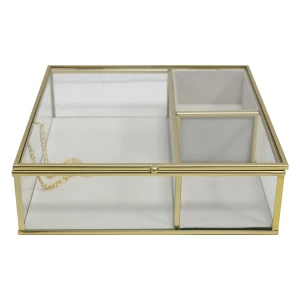 Modern jewelry box, metal jewelry box, necklace, ring, bracelet storage box180-216789