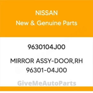 9630104J00 Genuine Nissan MIRROR ASSY-DOOR,RH 96301-04J00