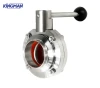 Premium Sanitary Welded Butterfly Valve for Food Grade Hygienic Applications