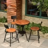 View larger image Add to Compare  Share Wicker outdoor dining table and chairs set steel frame