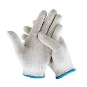 White wool spinning plus polyester yarn Gloves