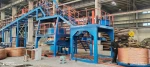 Low oxygen copper rod continuous casting and rolling production line