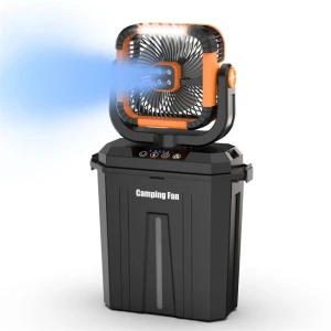 Portable Mechanical Misting Fan 20000mAh Rechargeable Battery Operated Outdoor Water Mister 12L Bucket Camping Fan