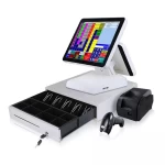 all in one double screen windows pos system machine