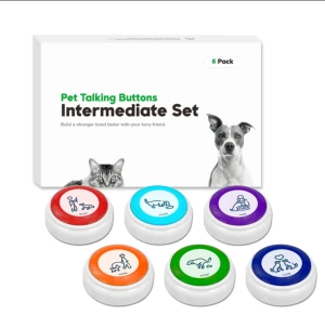 Recordable Answer Buzzers Talking Button  For Dog Communication Pet Sound Push Buttons