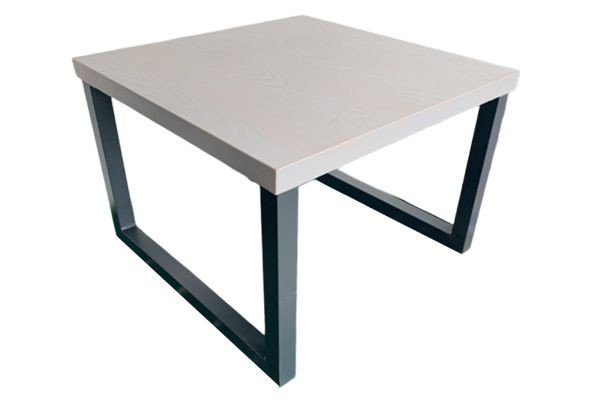 Illustration of Coffee Table With Exposed Metal Frame