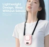 New Neck Hanging Fan, Lazy Leafless Fan, Waist-hung USB High Wind Power Fan with Power Display, Portable Mini Neck Fan