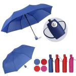 Compact Three Fold Auto Open Close Umbrella for Travel Use