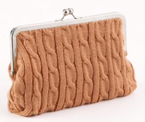 Knitted metal clutched bag