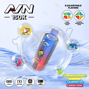 AIVONO AIM AVN 150K 8-in-1 Disposable Vape | 150K Puffs Low Price | Wholesale Lithuania & Worldwide Fast Shipping