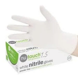 White Nitrile Gloves Powder Free	200 Pcs	 for sale