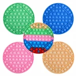 Funny Letters Digital Squeeze Toy Silicone Anti Stress Fidget Sensory Toy Large Round Bubble Toys