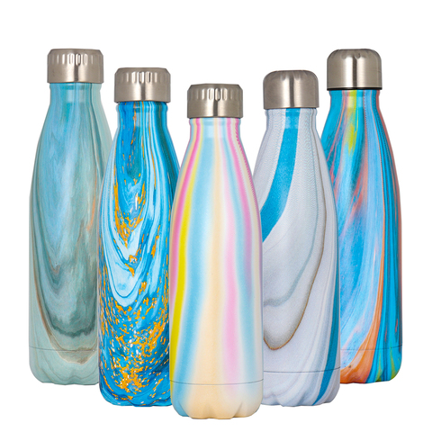 Buy 500ml Double Wall Cola Shape Water Bottle Vacuum Flask Sport ...