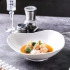 10-inch creative irregular  Ceramic white soup bowl ceramic bowl irregular white noodle bowl
