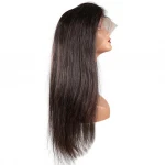 100% Brazilian human hair wig HD transparent Swiss full lace wig,Straight cuticle aligned lace front wig,360 lace frontal wig