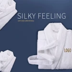 100% Cotton Luxury Cotton Terry Velour Embroidery Man Hotel Bathrobe