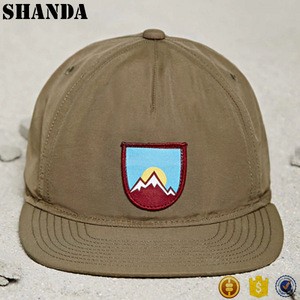100% Nylon Adjustable 5 Panel Unstructured Patch Snapback Made in China