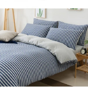 100%cotton knitted jersey duvet cover set   bed sheet set  bedding