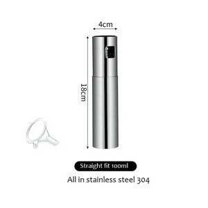 100ML All-in 304 Stainless Steel Olive Oil Sprayer Bottle Spaying Mist Fog for Cooking Diet Oil Control