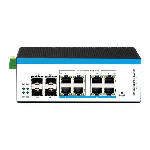 12 Port 100/1000Mbps Network Reverse Switch Optical Ethernet Switch with POE Function