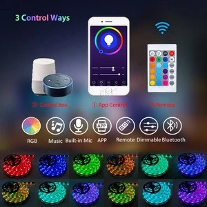 12M 40FT Smart Wifi App Remote Control Compatible Alexa Google Home Multi RGB Color SMD 5050 LED Strip Lights