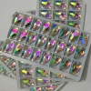 13x22mm crystal AB teardrop shaped glass beads with hole for stitching to clothing
