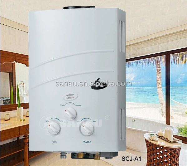 16L gas geyser water heater with safety device