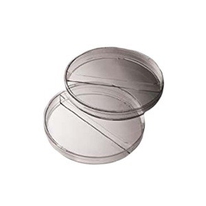 2 Compartment 90mm Sterile and Vented Petri Dish made from PS Material