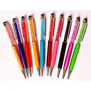 2 in 1 Creatway colorful crystal ballpoint pen and touch pen  stylus pen for iPhone Android smartphone and tablet